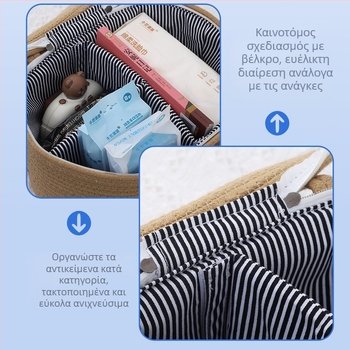 Κάδος αποθήκευσης από βαμβακερό σκοινί – φορητός, μοντέρνος μινιμαλισμός, μοντέλο: καλάθι αποθήκευσης από βαμβακερό σκοινί