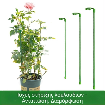 Μεταλλικό στηρίγμα λουλουδιών με μονή ράβδος για εξωτερικό κήπο, κατάλληλο για αναρριχητικά φυτά