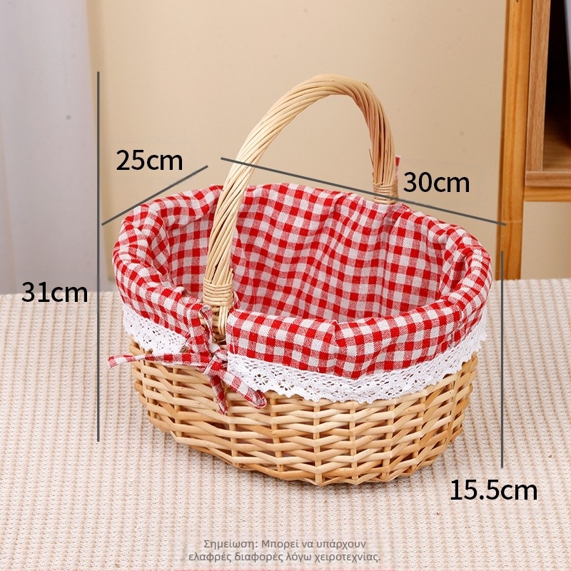 Καλαθάκι από ιτιά για αυγά και φρούτα, χειροποίητο, προσαρμόσιμο, συσκευασία σε χαρτόνι