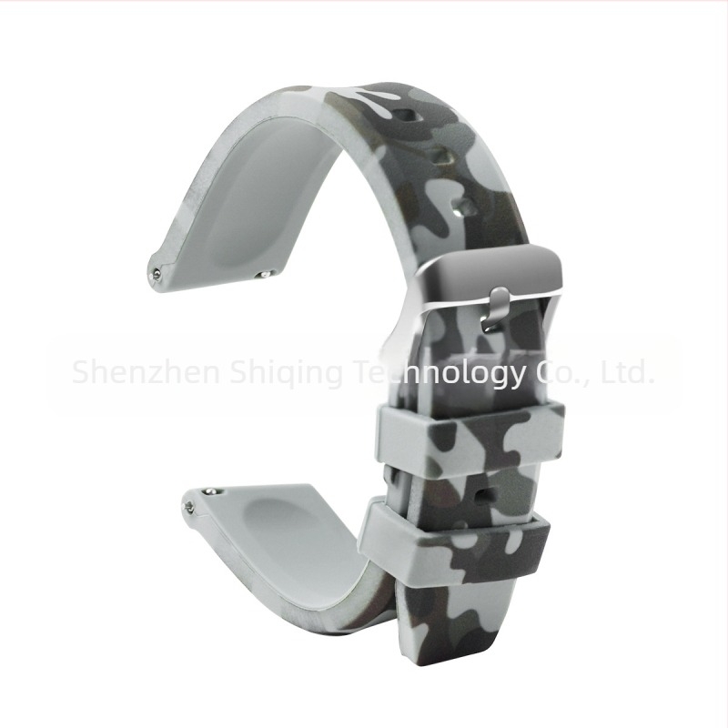 Καμουφλαρισμένος σιλικόνινος ιμάντας ρολογιού για Samsung S3 Smartwatch — γρήγορη απελευθέρωση, επίπεδο άκρο, MC1