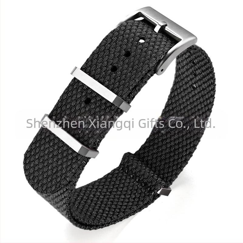 Λουράκι ρολογιού — λινό, μεταλλικός δακτύλιος, προέλευση Shenzhen, μάρκα Cheung kei, καλοκαίρι 2025