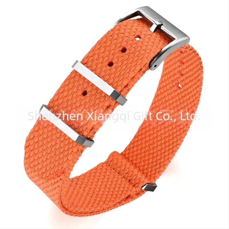 Λουράκι ρολογιού — λινό, μεταλλικός δακτύλιος, προέλευση Shenzhen, μάρκα Cheung kei, καλοκαίρι 2025