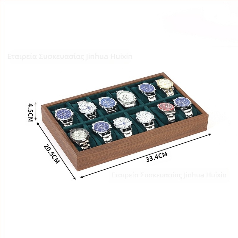 Ξύλινη βάση προβολής ρολογιών, χειροποίητη, 6–30 θέσεις, συσκευασία δώρου για κοσμήματα