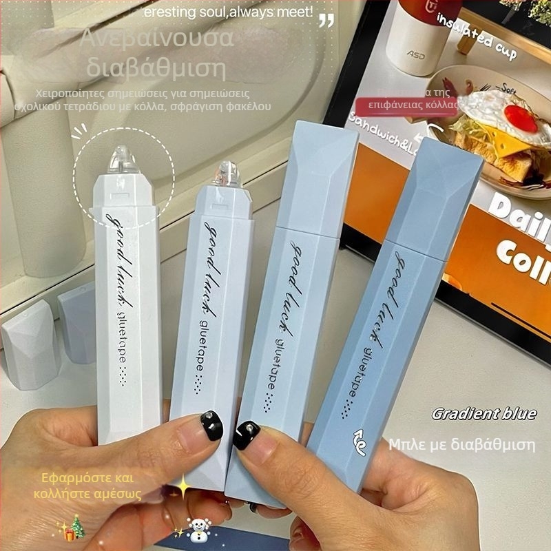 Duwu Στυλό-τύπου κόλλα με κουκκίδες, gradient σχεδίαση, ισχυρή διπλής όψεως κόλλα για μαθητικά ημερολόγια και χειροτεχνίες