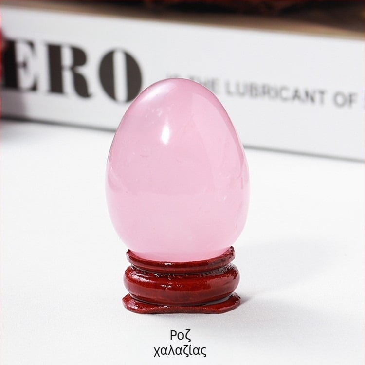 Διακοσμητικό κρυσταλλινο αυγό για διακόσμηση, φυσικός κρύσταλλος, οβάλ σχήμα, λείανση και γυάλισμα, δυνατότητα παραμετροποίησης