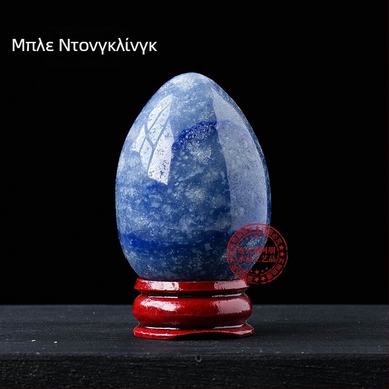 Διακοσμητικό κρυσταλλινο αυγό για διακόσμηση, φυσικός κρύσταλλος, οβάλ σχήμα, λείανση και γυάλισμα, δυνατότητα παραμετροποίησης