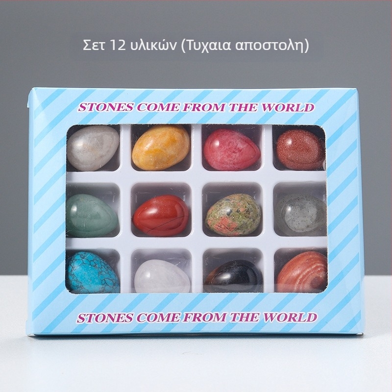 Διακοσμητικό κρυσταλλινο αυγό για διακόσμηση, φυσικός κρύσταλλος, οβάλ σχήμα, λείανση και γυάλισμα, δυνατότητα παραμετροποίησης