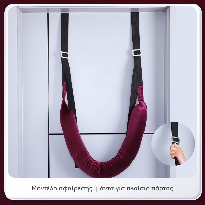 Ζώνη τραύσης οσφυϊκής μοίρας με ιμάντα για τον λαιμό για οικιακή διάταση της σπονδυλικής στήλης – μονή ράβδος, υποστήριξη δίσκου