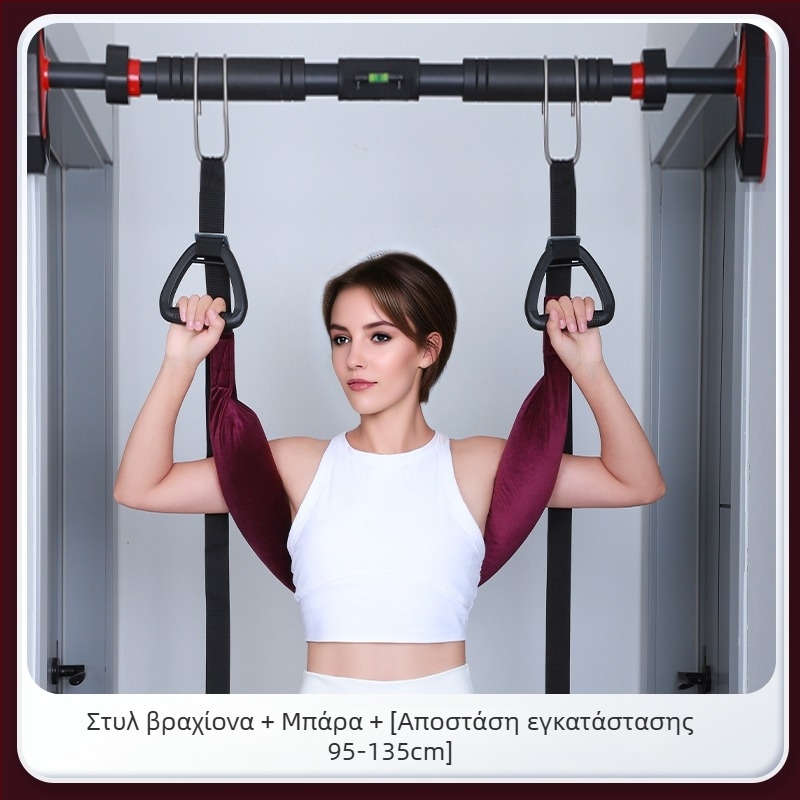 Ζώνη τραύσης οσφυϊκής μοίρας με ιμάντα για τον λαιμό για οικιακή διάταση της σπονδυλικής στήλης – μονή ράβδος, υποστήριξη δίσκου