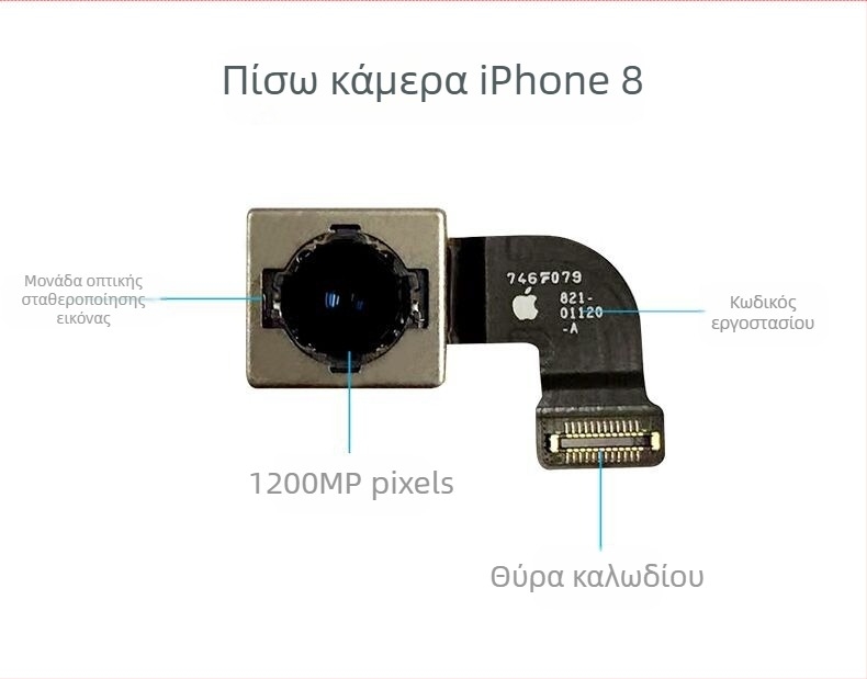 Μονάδα πίσω κάμερας Apple, αισθητήρας CMOS, 12 MP, ενσωματωμένη