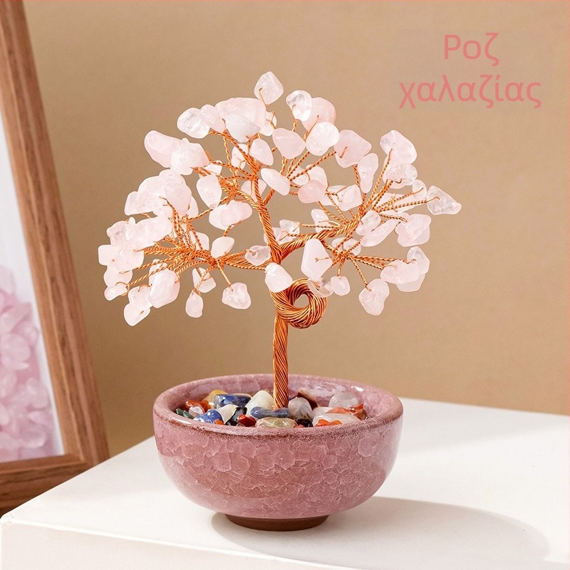 Κρυστάλλινο δέντρο χρημάτων με βάση γυάλινο θησαυρού, μοντέρνο μινιμαλιστικό στυλ