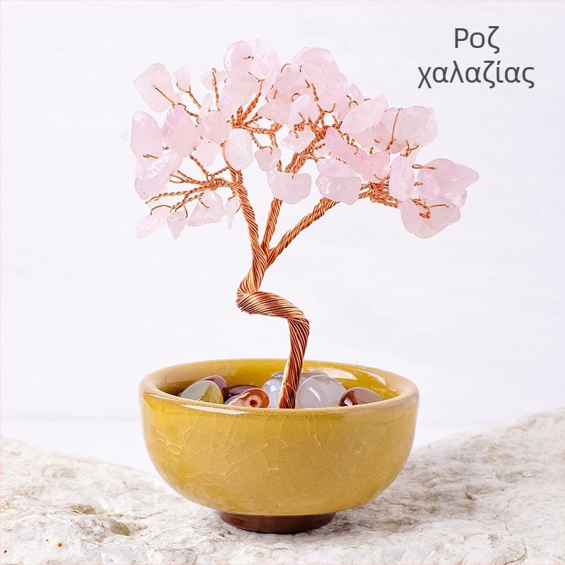 Κρυστάλλινο δέντρο χρημάτων με βάση γυάλινο θησαυρού, μοντέρνο μινιμαλιστικό στυλ