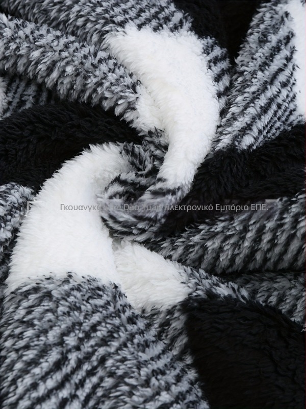 Μακρύ γυναικείος πλεκτός πουλόβερ από πολυεστέρα με καρό μοτίβο, στρογγυλός λαιμός, τσέπη, χαλαρή γραμμή