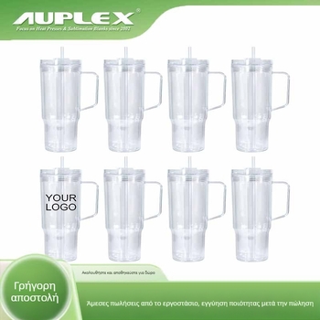 Απομονωμένο κύπελλο 40 oz, διπλό τοίχωμα, σκονή γκλίτερ, κύπελλο με καλαμάκι