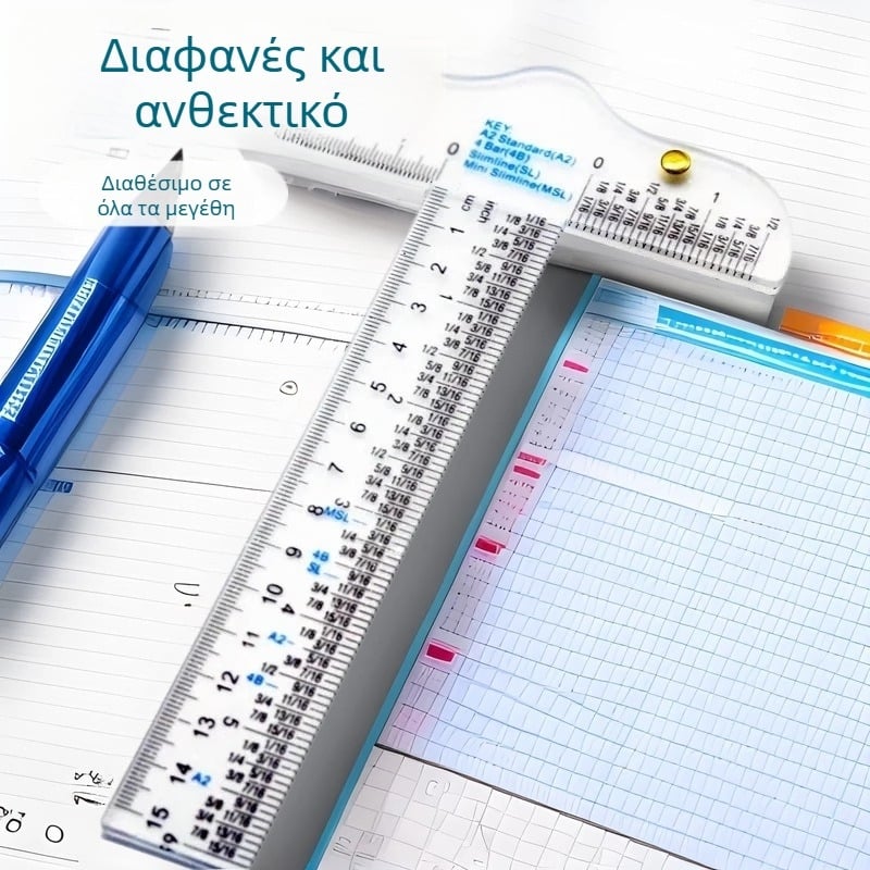 Ακρυλικός χάρακας Τ για ράψιμο – πάτσγουορκ, μέτρηση, ακρίβεια (υλικό: ακρυλικό; μοντέλο: χάρακας σε σχήμα Τ; μέτρηση: ράψιμο)