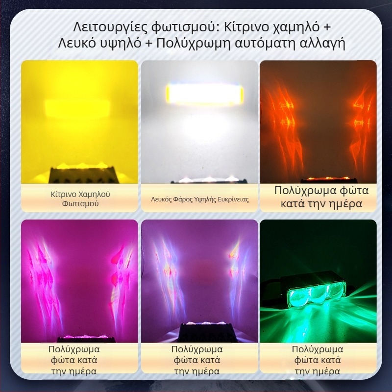 LED φώτα γρίλιας αυτοκινήτου, μοντέλο XZ9, αλουμίνιο, 12-36V, καθολική συμβατότητα