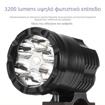 LED μπροστινό φανάρι μοτοσικλέτας, 30W, είσοδος 12-80V, 3000-3500 lm, μοντέλο XCD-1066