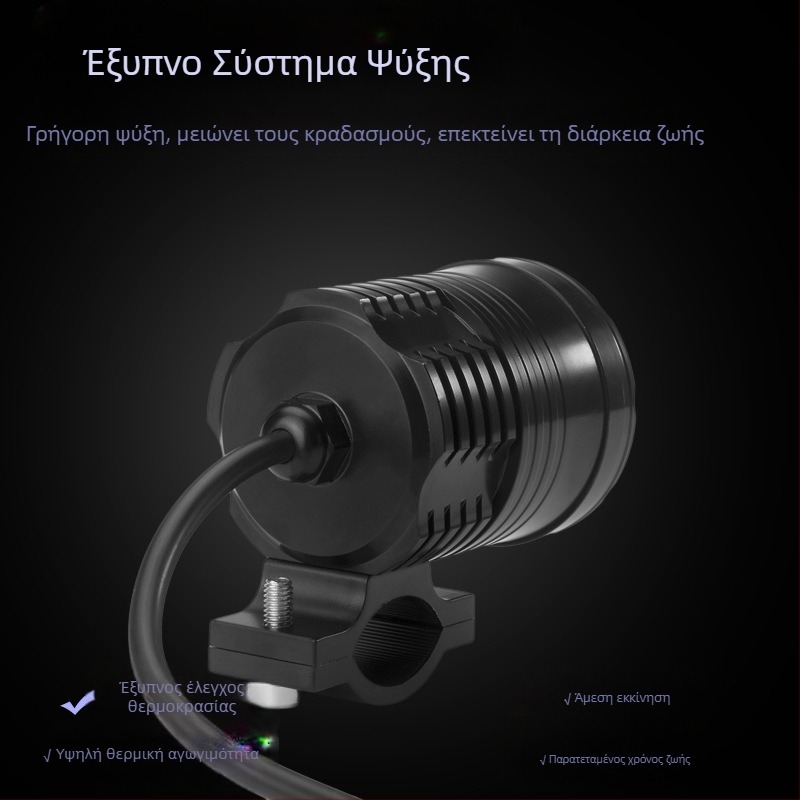 LED μπροστινό φανάρι μοτοσικλέτας, 30W, είσοδος 12-80V, 3000-3500 lm, μοντέλο XCD-1066