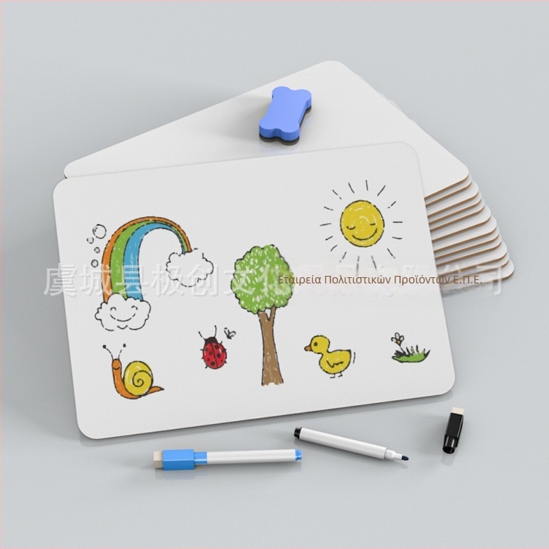 Διπλής όψης πίνακας γραφής για παιδιά — φορητή μίνι επιφάνεια με πλαίσιο MDF, πάνελ Melamine, Dreater