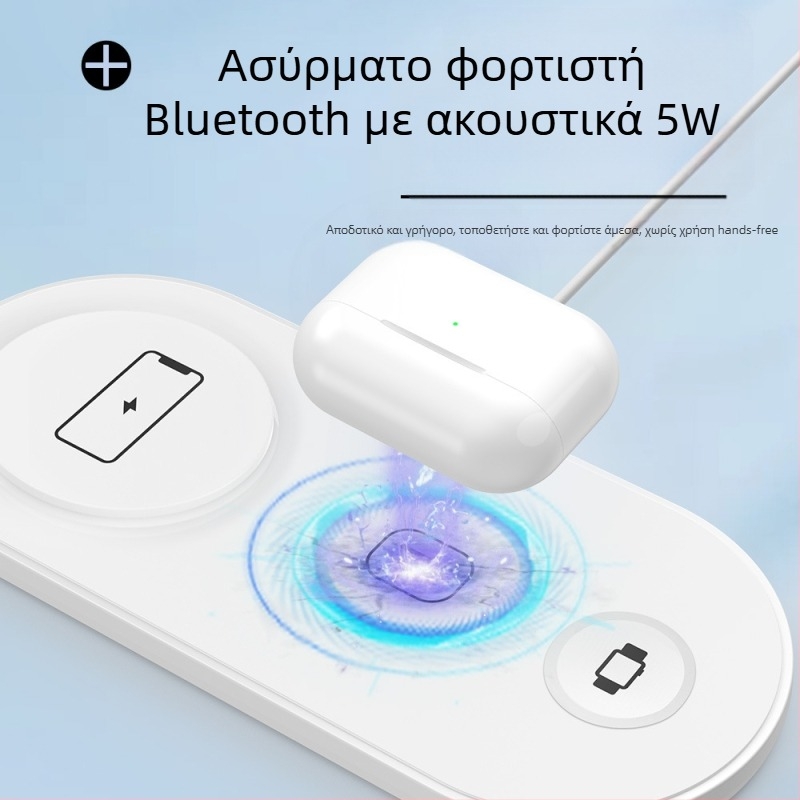 F184 Ασύρματος μαγνητικός φορτιστής 3-σε-1 με USB-C, CE/FCC/ROHS πιστοποιημένο