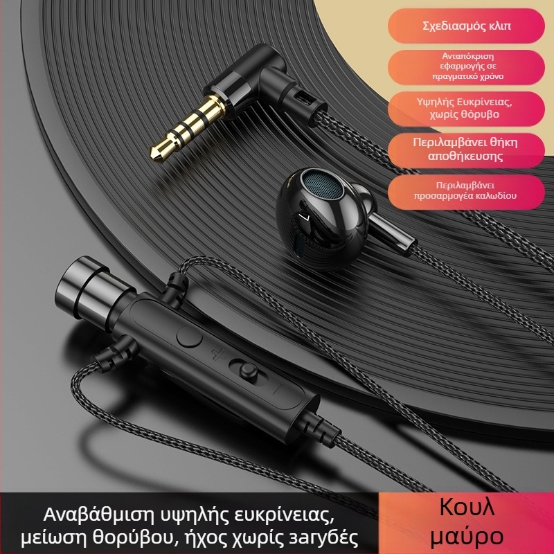 KCKZ C91 Λαβιλιέρ ενσύρματο ακουστικό με βύσμα Type-C/3.5 mm, οδηγός 14.2 mm, καλώδιο 1.5 μ, ενσωματωμένο μικρόφωνο, 20–20000 Hz