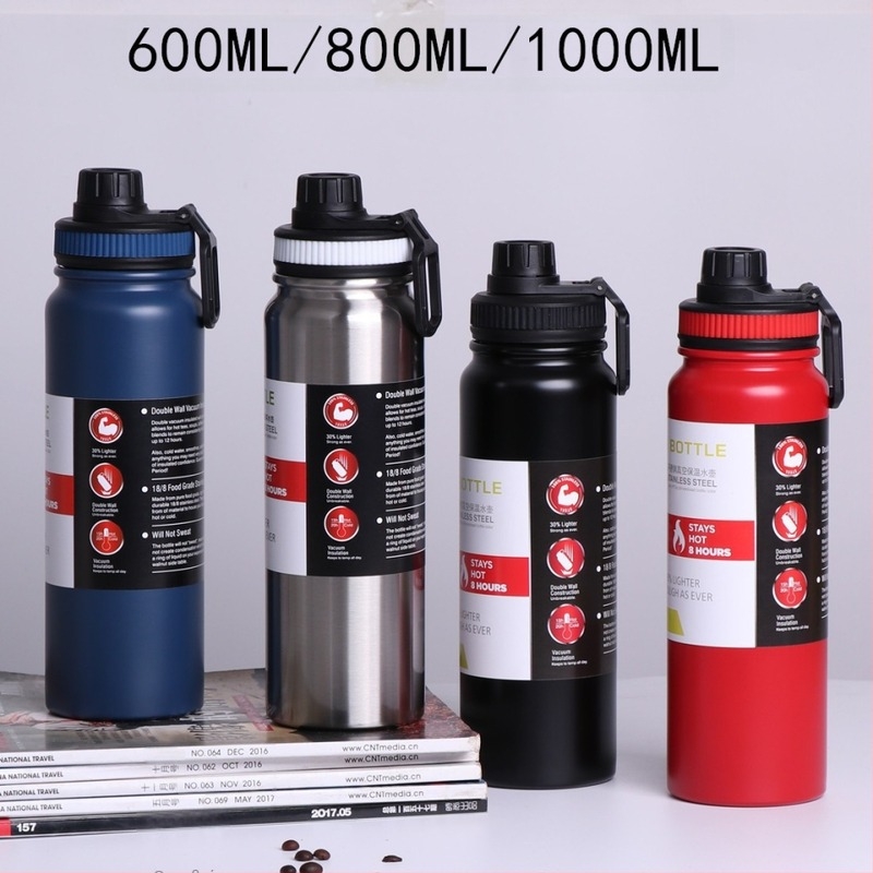 Θερμός ποτήρι από ανοξείδωτο ατσάλι 304 – διπλής τοιχοποιίας, διατηρεί ζεστό 12–24 ώρες, φορητό υπαίθριο δοχείο νερού για αυτοκίνητο, ποδήλατο και πεζοπορία, διαθέσιμη χάραξη με λέιζερ