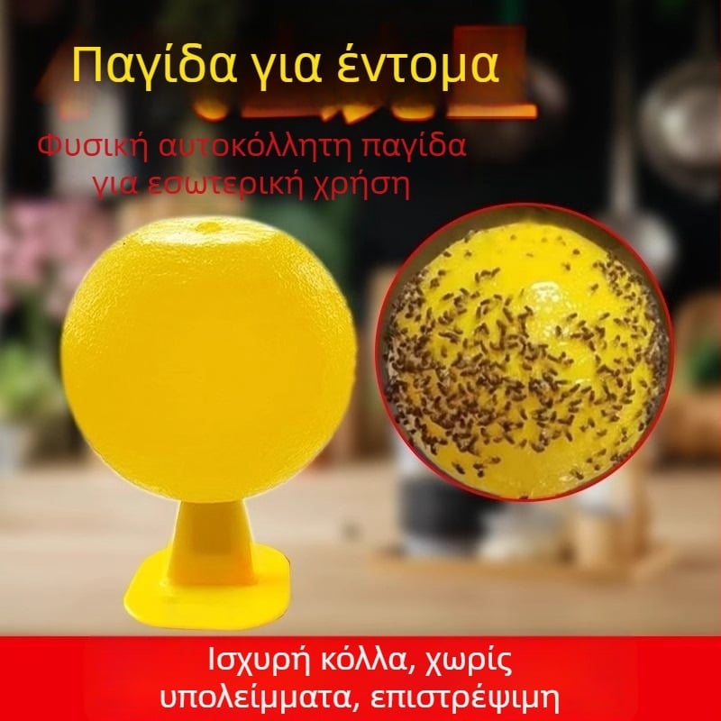 Εσωτερική παγίδα για μύγες φρούτων, για μικρά ιπτάμενα έντομα, με κολλητική μπάλα