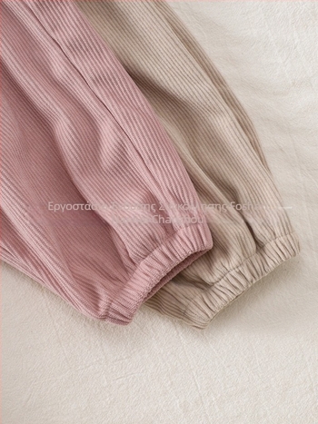 Σετ δύο τεμαχίων για κοριτσάκι: casual με φλοράλ corduroy παντελόνια για βρέφη και νηπιακά παιδιά
