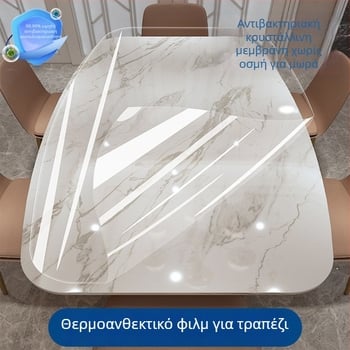 Διαφανές προστατευτικό φιλμ για την επιφάνεια τραπεζιού καφέ, αυτοκόλλητο, ανθεκτικό σε υψηλές θερμοκρασίες και υγρασία, κατάλληλο για επιφάνειες από ξύλο και μάρμαρο.