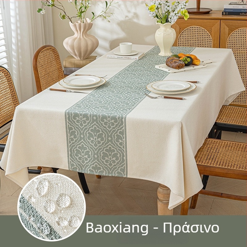 Τραπεζομάντηλο σε σκανδιναβικό στυλ, αδιάβροχο με εμφάνιση βαμβακιού και λινού, ανθεκτικό σε λάδι και φθορά, ορθογώνιο, γεωμετρικό σχέδιο
