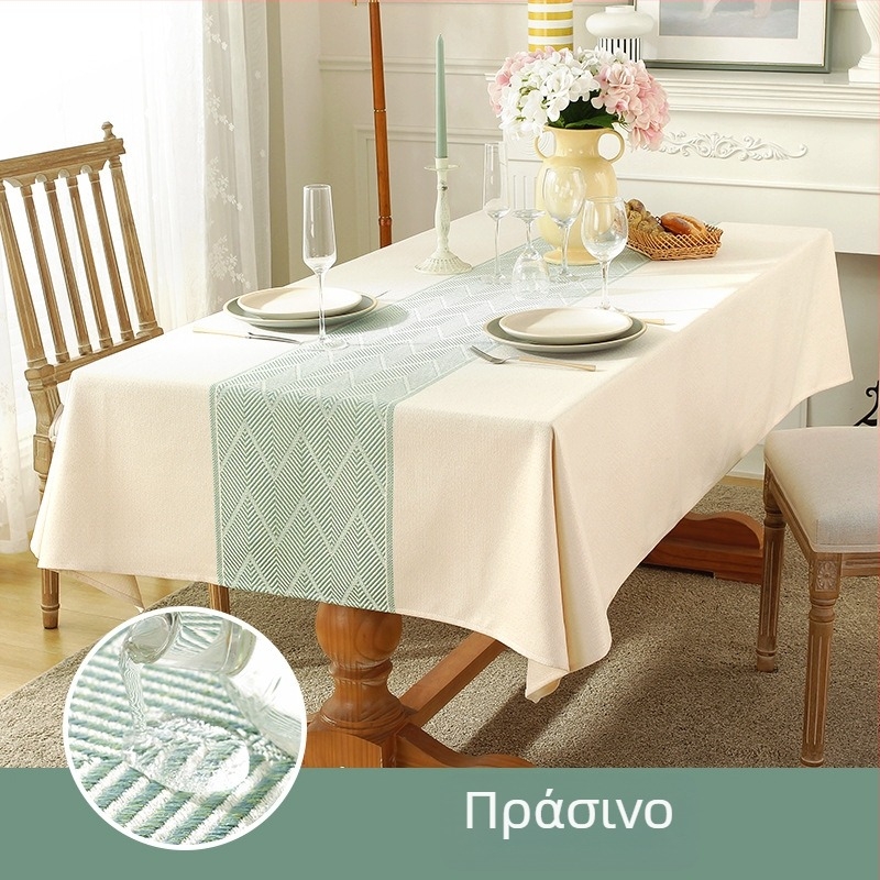 Τραπεζομάντηλο σε σκανδιναβικό στυλ, αδιάβροχο με εμφάνιση βαμβακιού και λινού, ανθεκτικό σε λάδι και φθορά, ορθογώνιο, γεωμετρικό σχέδιο