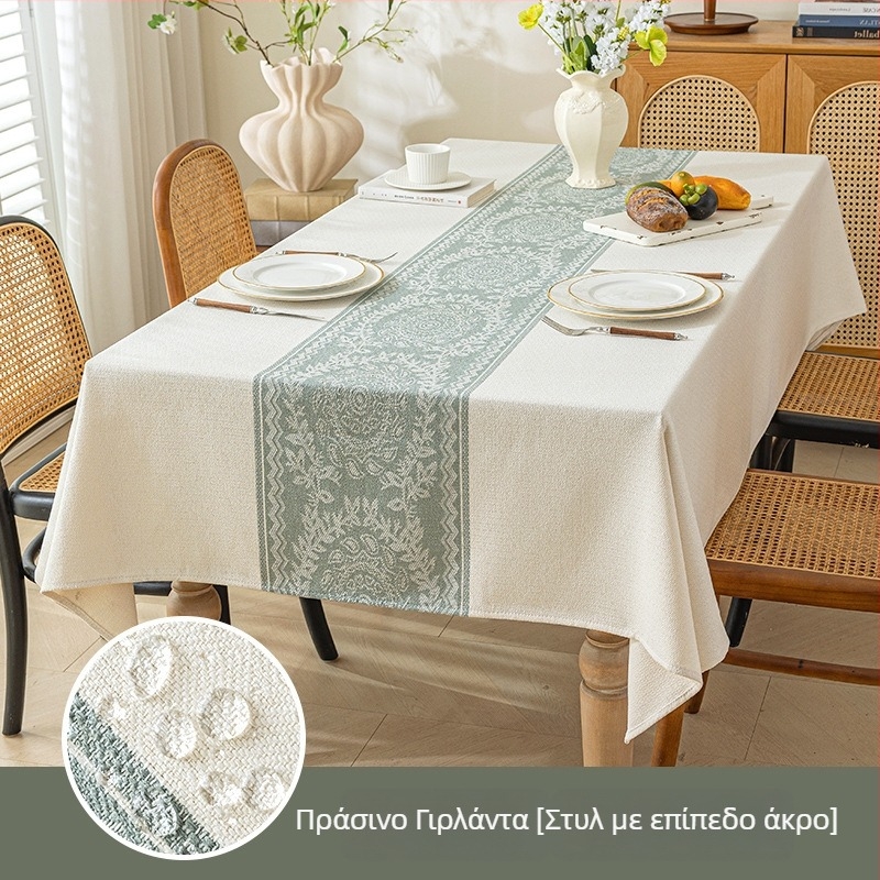 Τραπεζομάντηλο σε σκανδιναβικό στυλ, αδιάβροχο με εμφάνιση βαμβακιού και λινού, ανθεκτικό σε λάδι και φθορά, ορθογώνιο, γεωμετρικό σχέδιο