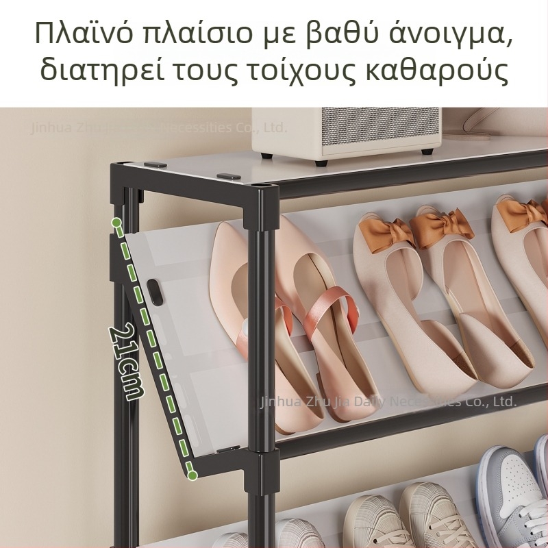 Ράφι παπουτσιών για είσοδο, στενό και απλό σχέδιο, πολυεπίπεδο, μεγάλη χωρητικότητα, αποθήκευση παπουτσιών πίσω από την πόρτα για φοιτητικό δωμάτιο