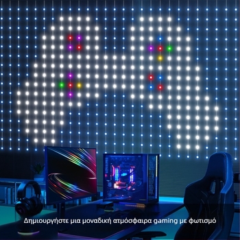 Εσωτερικά LED φώτα κουρτινών με έλεγχο από εφαρμογή, προγραμματιζόμενο DIY φωτεινό κορδόνι RGB για γιορτινή διακόσμηση