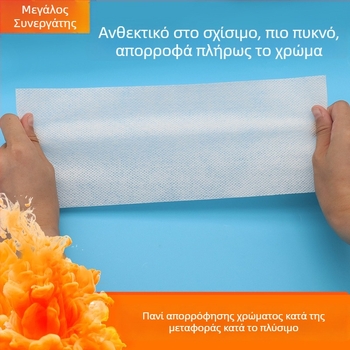 Σετ πλυντηρίου νανοτεχνολογίας κατά της μεταφοράς χρωμάτων: αντιβαφική πετσέτα, φύλλα απορρόφησης χρώματος και ύφασμα απορρόφησης χρώματος