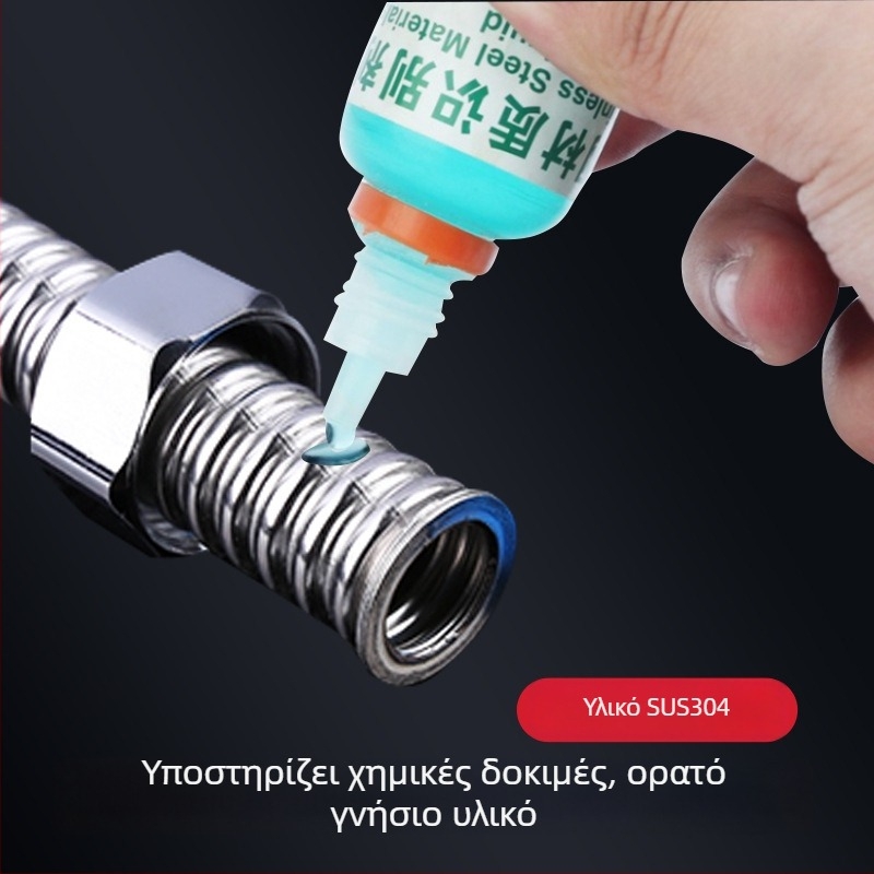 304 ευέλικτος κυματοειδής σωλήνας από ανοξείδωτο χάλυβα, 1/2 ιντσών, για ζεστό και κρύο νερό, ανθεκτικός σε εκρήξεις σωλήνας παροχής για θερμοσίφωνα και είσοδο WC