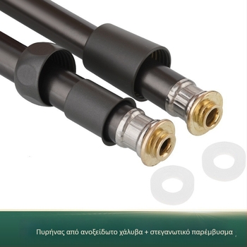 PVC ντους σωλήνας γκρι μεταλλικού χρώματος, πέντε στρώσεις, ανθεκτικός σε έκρηξη, κατάλληλος για μπάνιο, παχύτερος