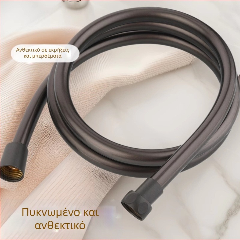 PVC ντους σωλήνας γκρι μεταλλικού χρώματος, πέντε στρώσεις, ανθεκτικός σε έκρηξη, κατάλληλος για μπάνιο, παχύτερος