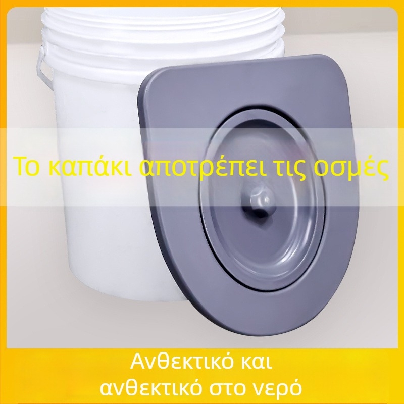 Φορητό κάθισμα τουαλέτας με καπάκι, γενικής χρήσης, ενισχυμένο για ηλικιωμένους