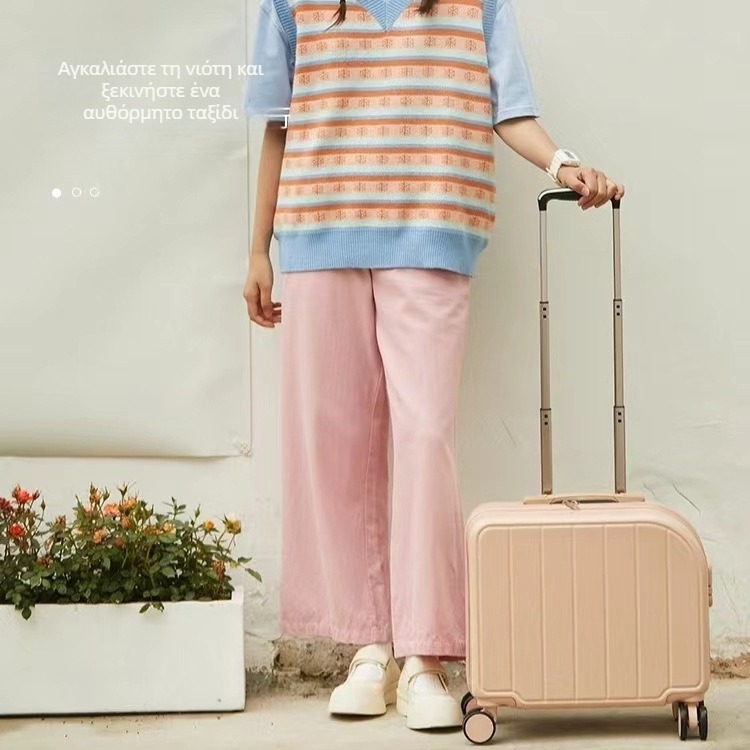 Εξατομικευμένη χειραποσκευή 18 ιντσών, unisex, με περιστρεφόμενους τροχούς και κλείδωμα με κωδικό, ABS υλικό — εταιρικό δώρο