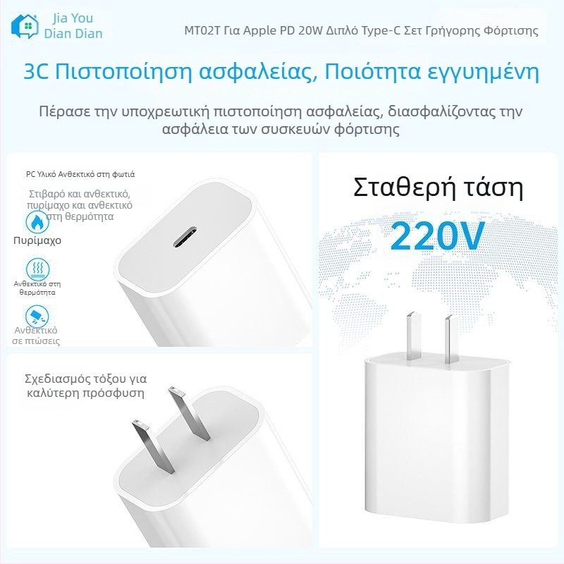Σετ καλωδίων δεδομένων PD γρήγορης φόρτισης, διπλά Type-C, συμβατό με Apple iPhone 15-16, διάφορα μήκη