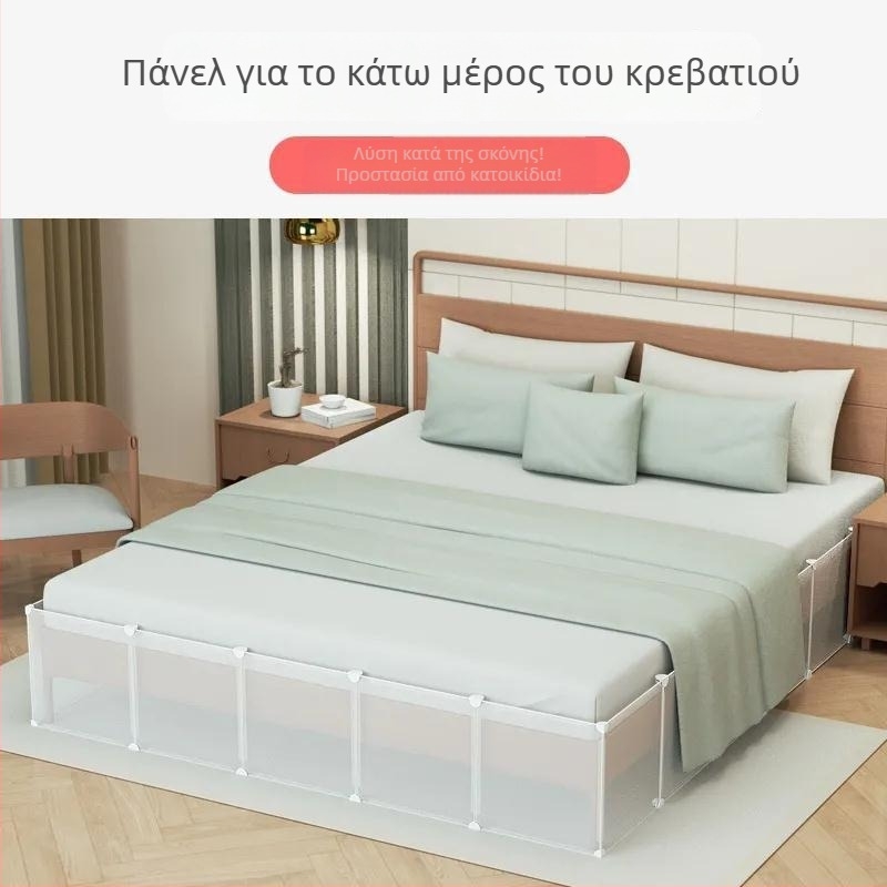 Πλαστικό φράγμα άκρης κρεβατιού — αποτρέπει γάτες και σκύλους να μπαίνουν κάτω από το κρεβάτι ή τον καναπέ, κατάλληλο για κρεβάτια 1,8–2 μ