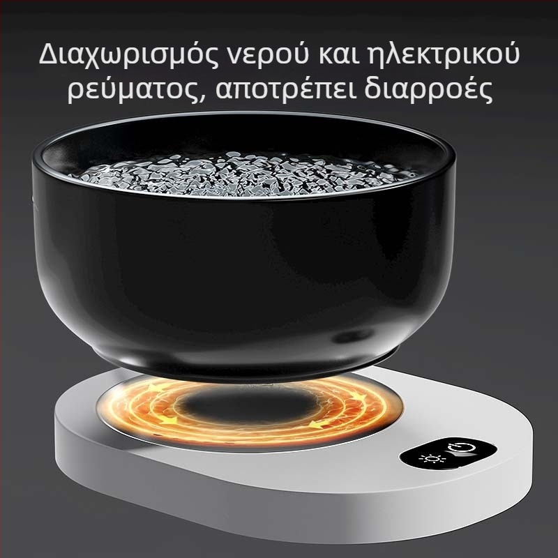 Κεραμικό θερμαινόμενο μπολ για γάτες με ρυθμιζόμενη θερμοκρασία – μαύρο-άσπρο, μπολ πόσιμου νερού για κατοικίδια