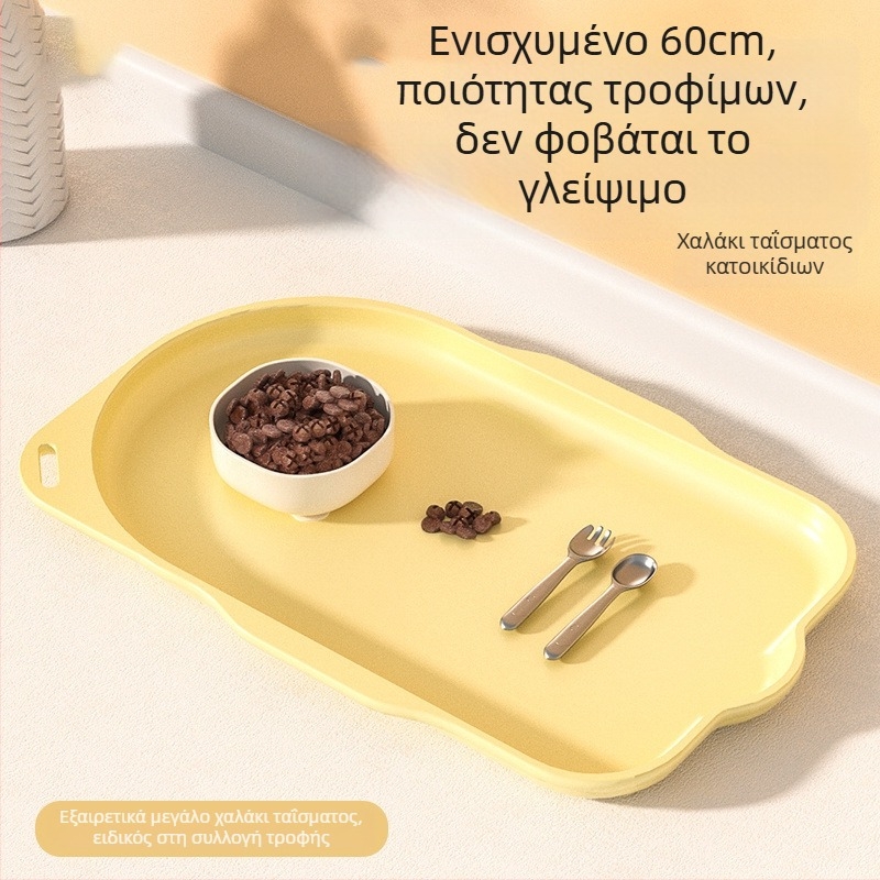 Αδιάβροχο, αντιολισθητικό χαλάκι ταΐσμού για κατοικίδια — μεγάλο για γάτες και σκύλους