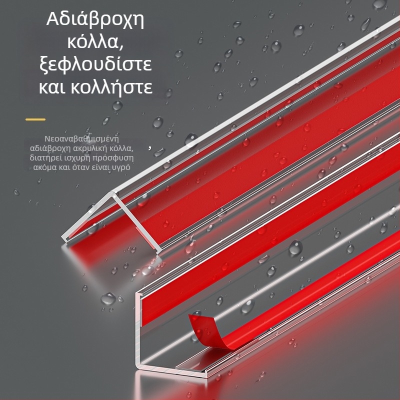 Διάφανη προστασία γωνίας τοίχου από PVC, αυτοκόλλητη L-μορφής προστατευτική ταινία για τις άκρες πλακιδίων