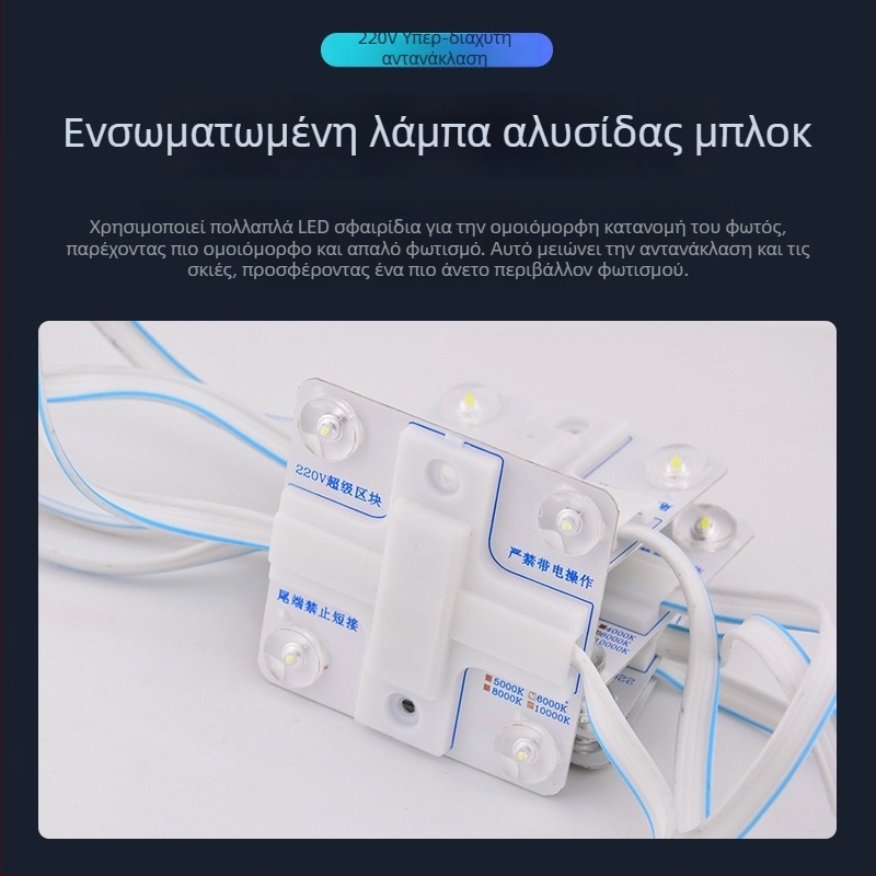 Τετράγωνος LED διαφημιστικός πάνελ φωτισμού, 68×68 mm, 4W, 220V, διάχυτη ανάκλαση, SMD3030, CRI 85, εσωτερική χρήση