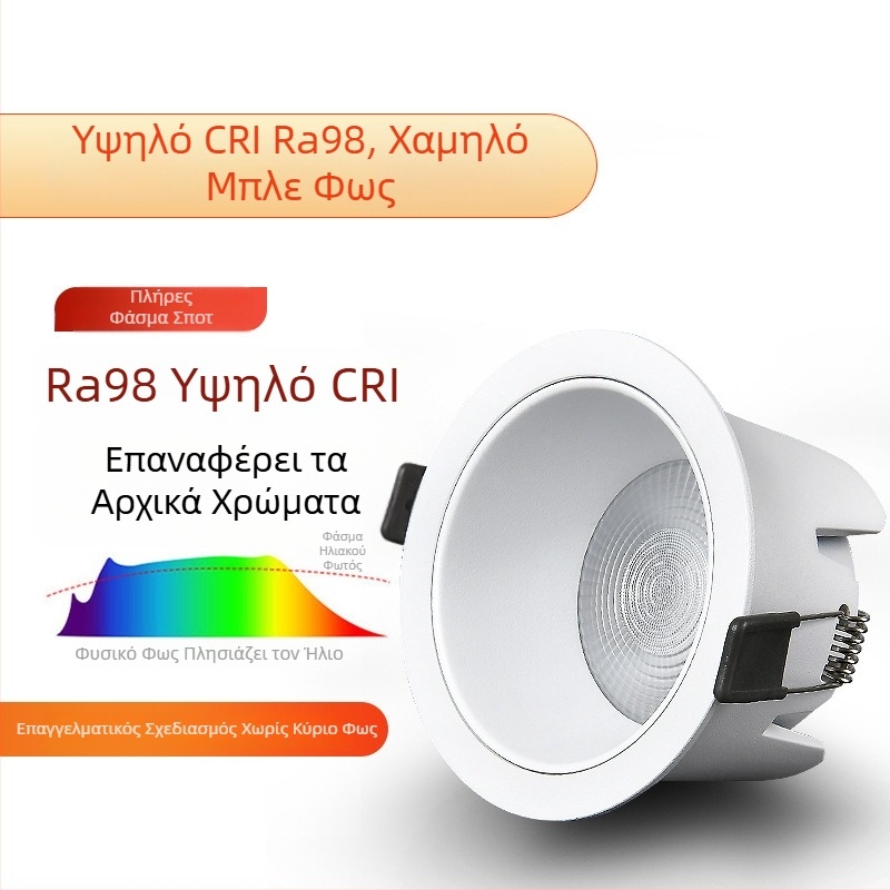 Έξυπνο LED ενσωματωμένο φωτιστικό οροφής για οικιακή χρήση — ενσωματωμένος φωτισμός οροφής, προστασία ματιών, ακέντ φωτισμός τοίχου σαλονιού, έξυπνος έλεγχος