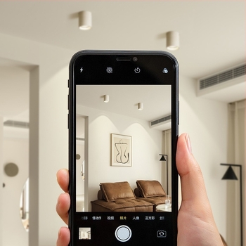 Ρυθμιζόμενος LED downlight οροφής, επιφανειακή εγκατάσταση, προβολέας τύπου βαρελιού χωρίς οπές, για σαλόνι, φόντο τοίχου και διάδρομο