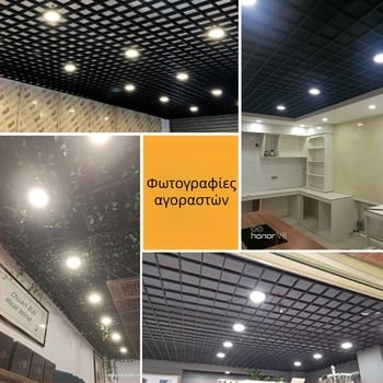 Ορθογώνιο ενσωματωμένο LED downlight με διπλή κεφαλή για σαλόνι, οροφή με πλέγμα 15×15