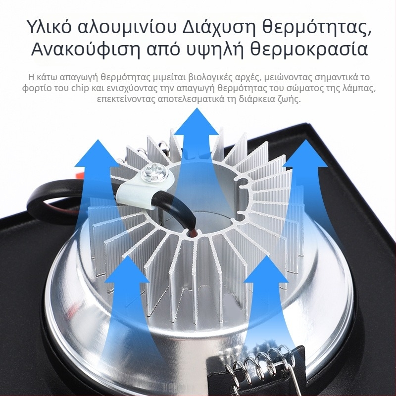 Ορθογώνιο ενσωματωμένο LED downlight με διπλή κεφαλή για σαλόνι, οροφή με πλέγμα 15×15